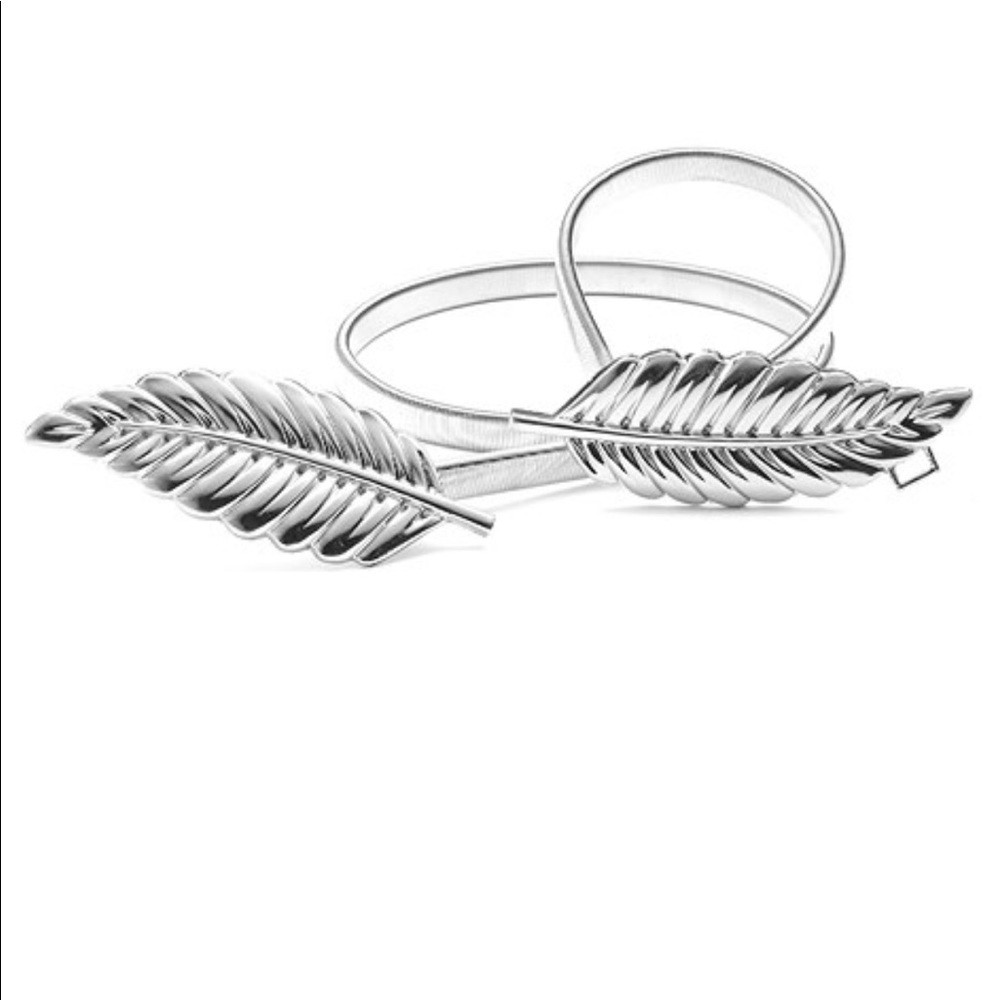 Waist Belt leave in silver